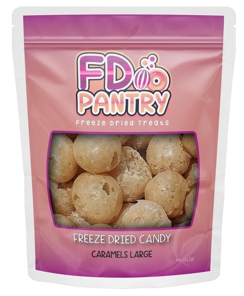 Freeze Dried Caramels Candy Large 4 oz