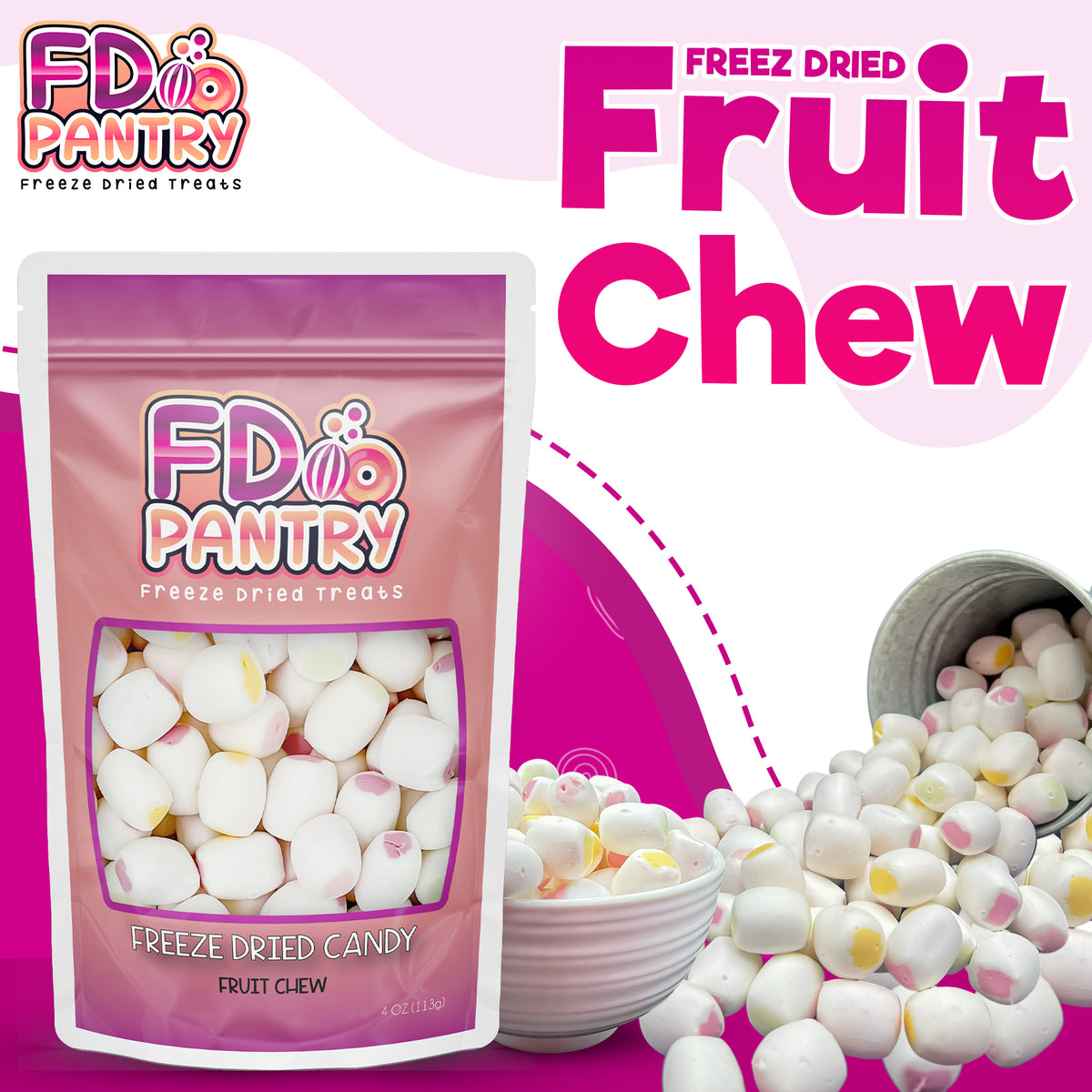 Freeze Dried Fruit Chews Candy 4 oz Bag – FD Pantry