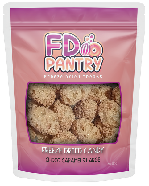Freeze Dried Chocolate Caramels Candy Large 3 oz