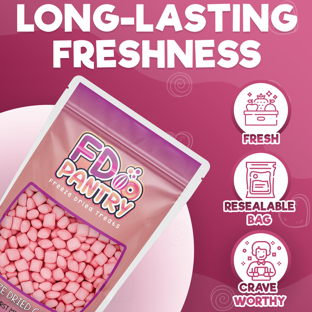 Freeze Dried Fruit Burst Mini Candy All-Pink – FD Pantry