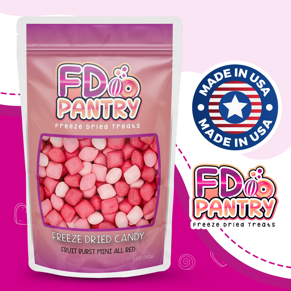 Freeze Dried Fruit Burst Mini Candy All-Reds – FD Pantry