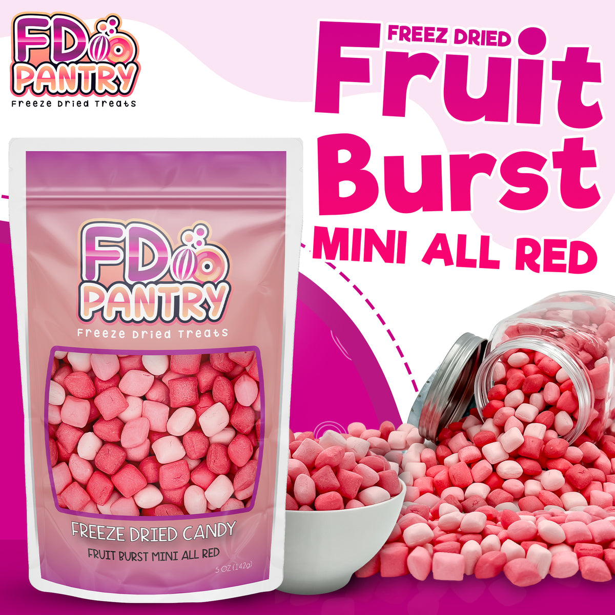 Freeze Dried Fruit Burst Mini Candy All-Reds – FD Pantry