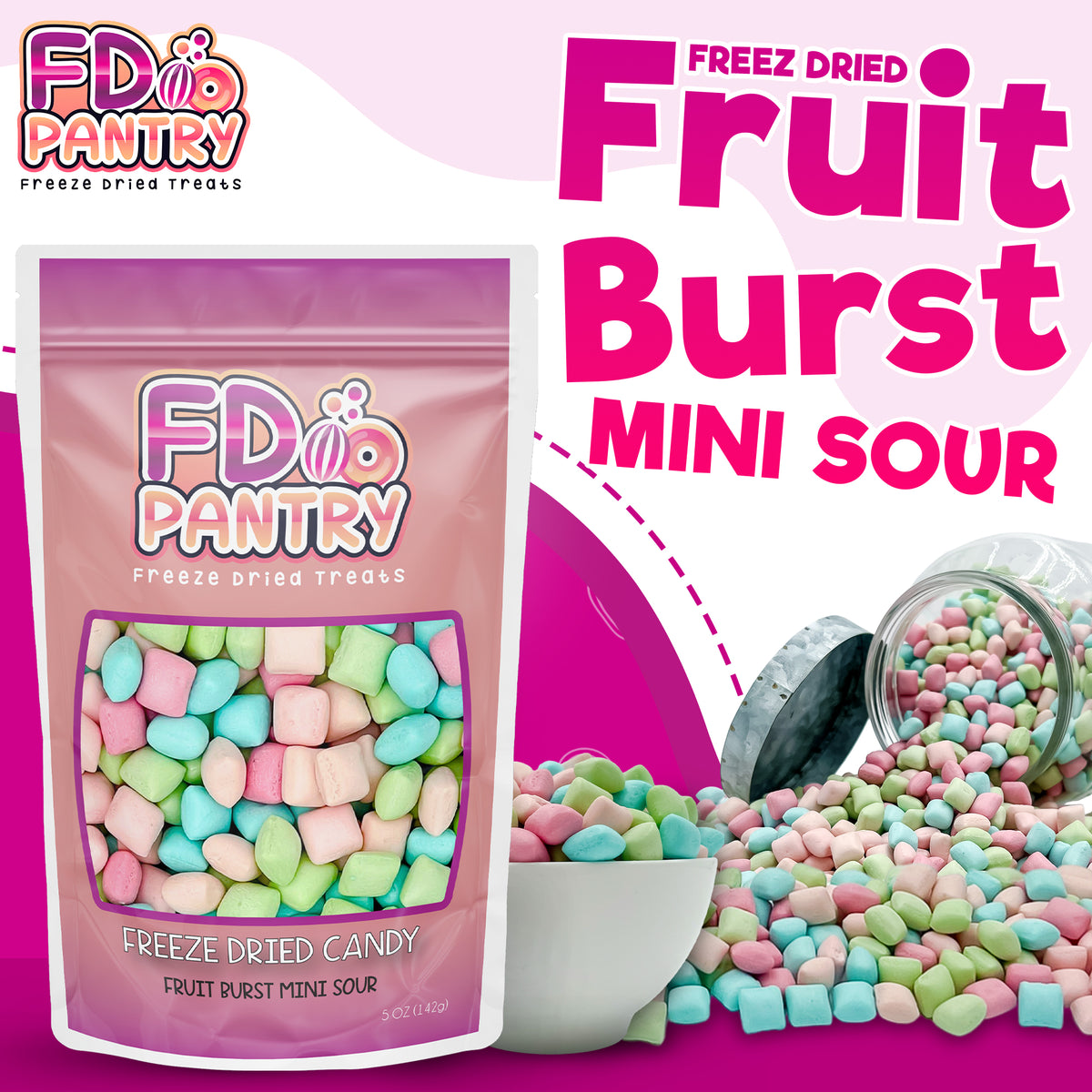 Freeze Dried Fruit Burst Mini Candy Sour – FD Pantry
