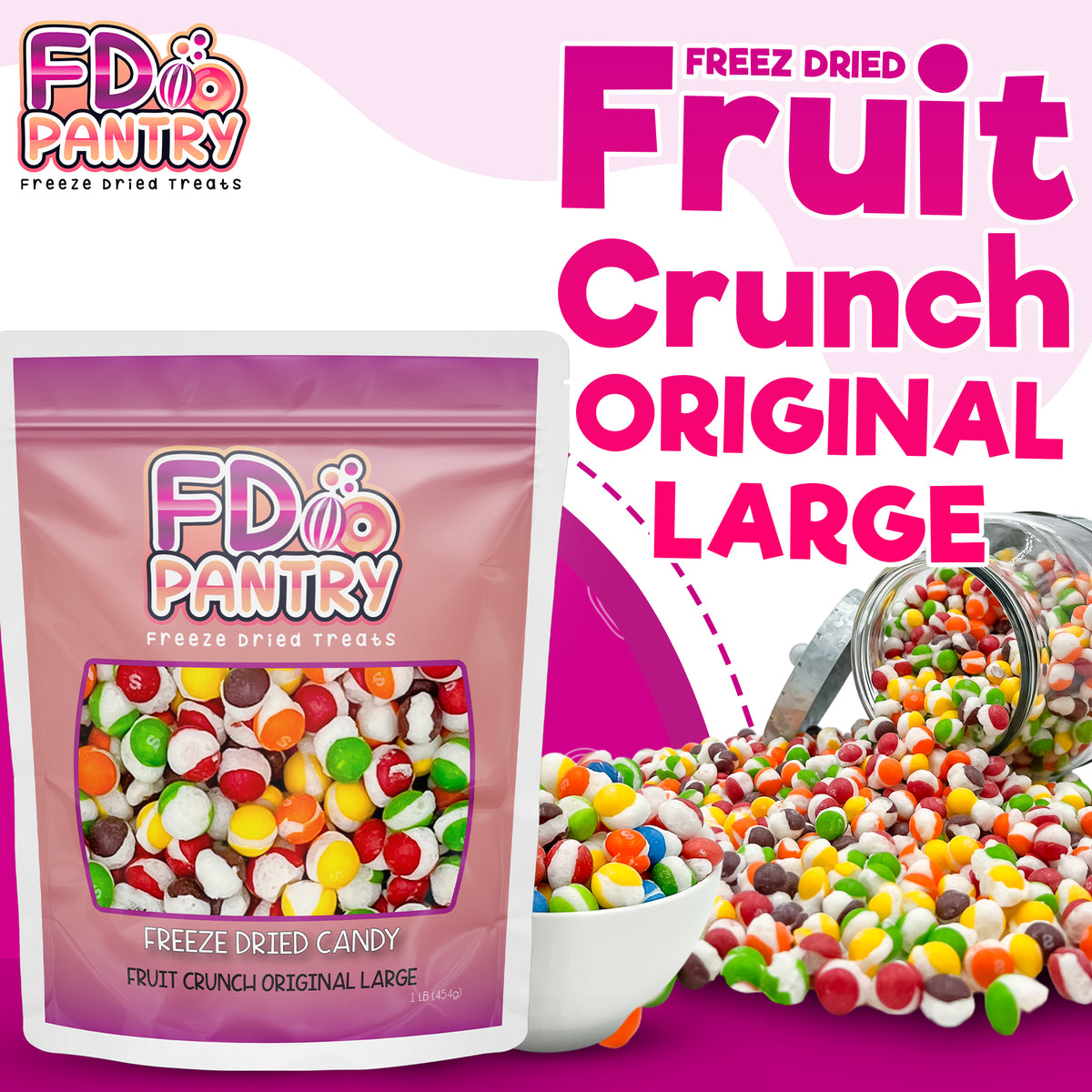 Freeze Dried Fruit Crunch Original - Large Bag 1 lb – FD Pantry
