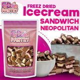 Freeze Dried Ice Cream Sandwich Bites Neapolitan