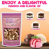 Freeze Dried Ice Cream Sandwich Bites Neapolitan