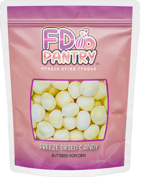 Freeze Dried Salt Water Taffy Buttered Popcorn 2.75 oz