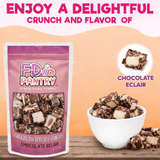 Freeze Dried Ice Cream Cookie Crunch Bites – Chocolate Eclair - Crunchy Sweet Dessert