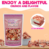 Freeze Dried Strawberry Shortcake Bites - Crunchy & Sweet Snack 2oz