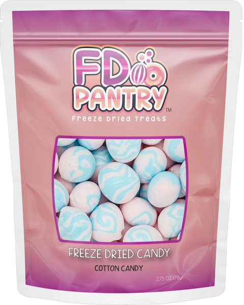 Freeze Dried Salt Water Taffy Cotton Candy 2.75 oz