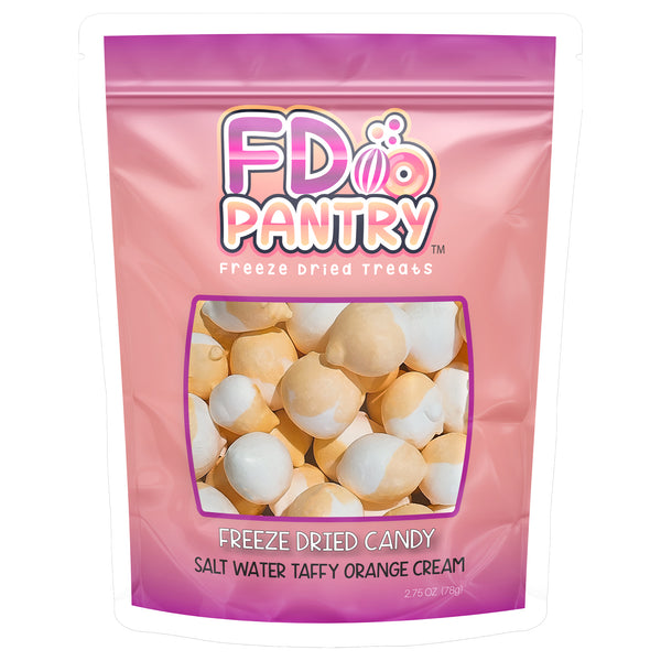 Freeze Dried Salt Water Taffy Large - Orange Cream 2.75 oz